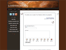 Tablet Screenshot of lowbrow.org